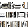 Collection Of Stacked Books And Magazines With Various Colors And Sizes