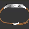 Stylish Modern Watch With Green Dial And Brown Leather Strap For Daily Use