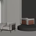 Single sofa 3d model
