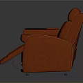 Orange Double Recliner Sofa With Center Console And Modern Upholstered Design