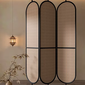 Antique Partition Decorative Ornaments for Silent Wind Screen 3d model