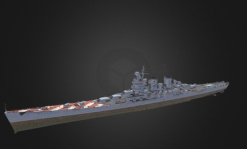 modern warship destroyer weapon ship cruiser ship 3d model