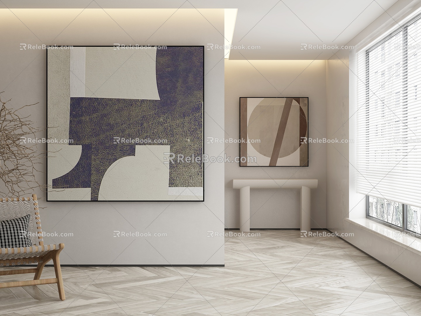 modern decorative painting 3d model