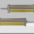 Automotive Hydraulic Cylinders Featuring Metal Housing And Yellow Inner Components