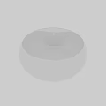 Modern White Round Freestanding Bathtub With Sleek Smooth Surface And Elegant Design 3d model