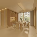Modern Living And Dining Room Interior With Large Windows Natural Light And Indoor Plants