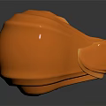 Delicious Orange Wavy Shaped Food With Soft Texture And Shiny Surface