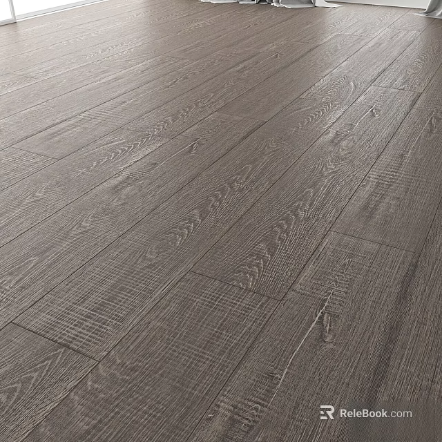 Gray Wooden Floor With Natural Texture And Patterned Planks For Interior Design 3d model 