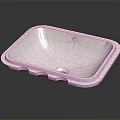 White Square Modern Ceramic Wash Basin With Smooth Surface And Drain Hole Design