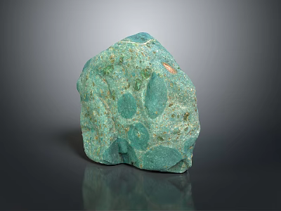 Natural Wood Stone Material With Green Color And Round Spots Rough Surface Texture 3d model