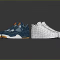 Fashionable Blue Casual Sneakers And White Grid Design Stylish Footwear For Trendy Look