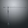 Industrial Tower Crane with Long Boom Used in Construction Site Operations