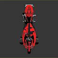 Yamaha Red Sport Motorcycle With Sleek Modern Design Black Seat And Red Wheels