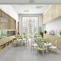 Modern Kindergarten Spring Field Flower First Class 3d model