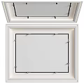 Modern White Ceiling Design with Black Frame Trim and Recessed Decorative Structure 3d model