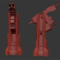 Detailed Mechanical Robot Models With Dual Metallic Structure And Red Accents
