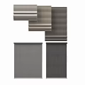 Various Gray Roller Blinds With Different Styles For Home Window Decor 3d model