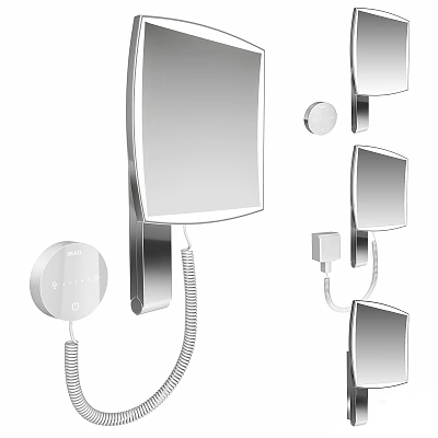 Modern Silver Metal Wall Lamp Design For Sleek Interior Home Lighting 3d model