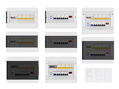 Modern switch meter switch combination hardware 3d model