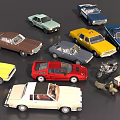 Assorted Colorful Toy Cars Collection with Sedans Trucks and Vans
