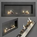 Modern Fireplace Embedded Fireplace 3d model