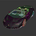 Stylish Purple Convertible Supercar With Sleek Aerodynamic Design And Glossy Finish