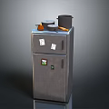 Silver Double Door Refrigerator With Pots And Carrot On Top Modern Home Kitchen Appliance