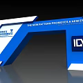 Blue and White Archway for Tech Revolution Industry Transformation Forum with ICV Logo