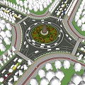 Modern Road Viaduct Municipal Road Road Viaduct Expressway Ring Viaduct Ring Expressway Overpass 3d model