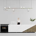 Modern reception desk 3d model