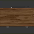 Retro Computer Speaker With Wooden Case Black Front Panel Knobs And Digital Time