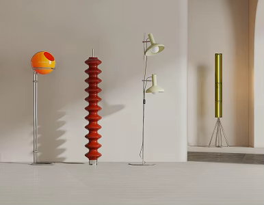 Modern Middle Ancient Floor Lamp 3d model