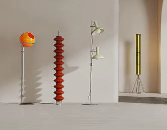 Modern Middle Ancient Floor Lamp 3d model