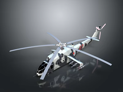 Space Exploration Martian Helicopter 3D Model With Gray White Camouflage Rotor And Red Markings 3d model