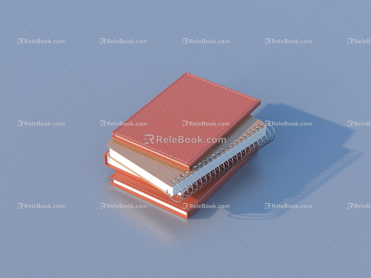 Notebook Exercise Book Exercise Book Exercise Book 3d model