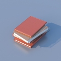 Notebook Exercise Book Exercise Book Exercise Book 3d model