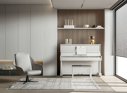 Modern Piano Ornament Combination 3d model