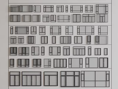 Casement Windows Showcasing Multiple Design Styles For Modern Residential Homes 3d model