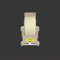 Beige Tape Dispenser With Clear Tape Roll And Ergonomic Grip Design