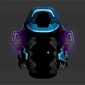 Futuristic Motorcycle Design With Geometric Shapes Sleek Blue Black Accents And Large Wheels
