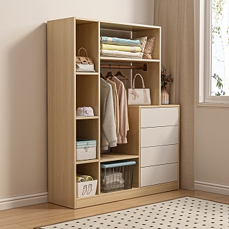 Wardrobe Hanger Storage Cabinet 3d model