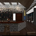 Stylish Restaurant Interior With Wooden Flooring Dining Tables White Tablecloths And City View Windows