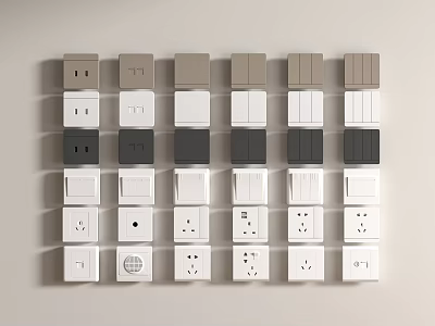 Modern socket modern switch socket 3d model