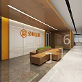 modern public office area aisle rest area 3d model