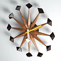 modern clock xylem clock 3d model
