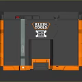 Hardware Tools Storage Toolbox With Black Orange Durable Hard Shell And Portable Handle