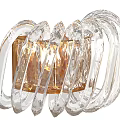 Elegant Modern Glass Pendant Lighting Combinations With Spiral And Circular Crystal Design For Home Interior