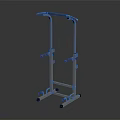 Sturdy Metal Sports Equipment With Parallel Bars Red Grips And Stable Base For Home Gym Training