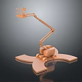 Orange Mobile Aerial Work Platform With Extendable Arm And Support Legs
