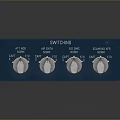 Blue Switching Panel With Control Knobs AC DC Switch CATV IN OUT Labels